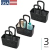 image:imageiDesign Portable Plastic Shower Tote Caddy with Handle White  For College Dorm or Bathroom Made in USABlack