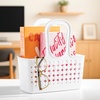 image:imageiDesign Portable Plastic Shower Tote Caddy with Handle White  For College Dorm or Bathroom Made in USAWhite