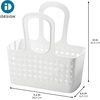image:imageiDesign Portable Plastic Shower Tote Caddy with Handle White  For College Dorm or Bathroom Made in USAWhite