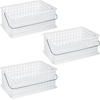 image:imageiDesign Portable Shower Caddy Basket with Handle  ClearFrost For Dorm or Bathroom Made in USAClear Frost
