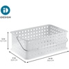 image:imageiDesign Portable Shower Caddy Basket with Handle  ClearFrost For Dorm or Bathroom Made in USAClear Frost