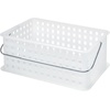 image:imageiDesign Portable Shower Caddy Basket with Handle  ClearFrost For Dorm or Bathroom Made in USAClear Frost