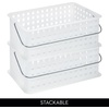 image:imageiDesign Portable Shower Caddy Basket with Handle  ClearFrost For Dorm or Bathroom Made in USAClear Frost
