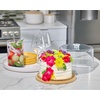 image:imageiDesign Recycled Plastic Cake Dome The Rosanna Pansino Collection  1075 L x 1075 W x 8 H Clear Dome Lid with Natural Wood Base