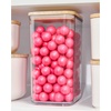 image:imageiDesign Recycled Plastic Canister with Lid The Rosanna Pansino Collection  182 Cups 65 L x 48 W x 12 H Clear Bin with Natural Wood Lid