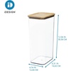 image:imageiDesign Recycled Plastic Canister with Lid The Rosanna Pansino Collection  182 Cups 65 L x 48 W x 12 H Clear Bin with Natural Wood Lid