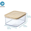 image:imageiDesign Recycled Plastic Crisp Storage Bin with Lid The Rosanna Pansino Collection  653 L x 653 W x 396 H Clear Bin with Natural Wood LidMedium