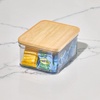 image:imageiDesign Recycled Plastic Crisp Storage Bin with Lid The Rosanna Pansino Collection  653 L x 653 W x 396 H Clear Bin with Natural Wood LidMedium