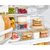 image:imageiDesign Recycled Plastic Crisp Storage Bin with Lid The Rosanna Pansino Collection  653 L x 653 W x 396 H Clear Bin with Natural Wood LidSmall