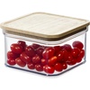 image:imageiDesign Recycled Plastic Crisp Storage Bin with Lid The Rosanna Pansino Collection  653 L x 653 W x 396 H Clear Bin with Natural Wood LidSmall
