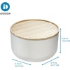 image:imageiDesign Recycled Plastic Large Mixing Bowl with Lid The Rosanna Pansino Collection  10 L x 11 W x755 H Coconut Bowl with Natural Wood Lid