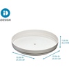 image:imageiDesign Recycled Plastic Lazy Susan Turntable Organizer The Rosanna Pansino Collection  1003 L x 1003 W x 173 H Coconut10 Inch