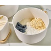 image:imageiDesign Recycled Plastic Medium Mixing Bowl with Lid The Rosanna Pansino Collection  775 L x 715 W x 5 H Coconut Bowl with Natural Wood Lid