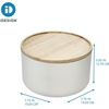 image:imageiDesign Recycled Plastic Medium Mixing Bowl with Lid The Rosanna Pansino Collection  775 L x 715 W x 5 H Coconut Bowl with Natural Wood Lid