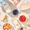 image:imageiDesign Recycled Plastic Small Mixing Bowl with Lid The Rosanna Pansino Collection  625 L x 625 W x 35 H Coconut Bowl with Natural Wood LidSmall