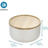 image:imageiDesign Recycled Plastic Small Mixing Bowl with Lid The Rosanna Pansino Collection  625 L x 625 W x 35 H Coconut Bowl with Natural Wood LidSmall