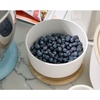 image:imageiDesign Recycled Plastic Small Mixing Bowl with Lid The Rosanna Pansino Collection  625 L x 625 W x 35 H Coconut Bowl with Natural Wood LidSmall