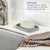 image:imageiDesign Silicone Soap Dish Gray Rectangular 5 x 35 x 5  Soap Saver Kitchen Sponge Holder The Lineo CollectionGray
