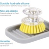 image:imageiDesign Silicone Soap Dish Gray Rectangular 5 x 35 x 5  Soap Saver Kitchen Sponge Holder The Lineo CollectionGray