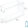 image:imageiDesign Slim Clear Plastic Storage Bin Tall Narrow 4Pack  Organizer for Kitchen Fridge PantryPack of 1