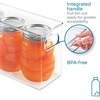 image:imageiDesign Slim Clear Plastic Storage Bin Tall Narrow 4Pack  Organizer for Kitchen Fridge PantryPack of 2