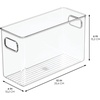 image:imageiDesign Slim Clear Plastic Storage Bin Tall Narrow 4Pack  Organizer for Kitchen Fridge PantryPack of 2