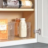 image:imageiDesign Slim Clear Plastic Storage Bin Tall Narrow 4Pack  Organizer for Kitchen Fridge PantryPack of 4