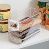 image:imageiDesign Slim Clear Plastic Storage Bin Tall Narrow 4Pack  Organizer for Kitchen Fridge PantryPack of 4