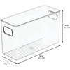 image:imageiDesign Slim Clear Plastic Storage Bin Tall Narrow 4Pack  Organizer for Kitchen Fridge PantryPack of 4