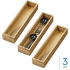 image:imageiDesign Small Acacia Wood Drawer Organizer Bin Natural  Kitchen and Pantry12 x 3 x 2