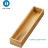 image:imageiDesign Small Acacia Wood Drawer Organizer Bin Natural  Kitchen and Pantry12 x 3 x 2