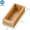 image:imageiDesign Small Acacia Wood Drawer Organizer Bin Natural  Kitchen and Pantry6 x 3 x 2