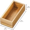 image:imageiDesign Small Acacia Wood Drawer Organizer Bin Natural  Kitchen and Pantry6 x 3 x 2