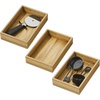 image:imageiDesign Small Acacia Wood Drawer Organizer Bin Natural  Kitchen and Pantry9 x 6 x 2