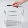 image:imageiDesign Small Clear Shower Caddy with Handle  Portable Shower Organizer For Dorm or BathroomClear