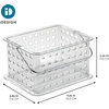 image:imageiDesign Small Clear Shower Caddy with Handle  Portable Shower Organizer For Dorm or BathroomClear