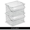 image:imageiDesign Small Clear Shower Caddy with Handle  Portable Shower Organizer For Dorm or BathroomClear