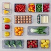 image:imageiDesign Small Fridge Berry Bin with Removable Colander Basket and Lid  Set of 4  ClearWhiteClearGray