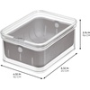 image:imageiDesign Small Fridge Berry Bin with Removable Colander Basket and Lid  Set of 4  ClearWhiteClearGray