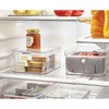 image:imageiDesign Small Fridge Berry Bin with Removable Colander Basket and Lid  Set of 4  ClearWhiteClearGray