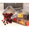 image:imageiDesign Small Fridge Berry Bin with Removable Colander Basket and Lid  Set of 4  ClearWhiteClearGray