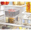 image:imageiDesign Small Fridge Berry Bin with Removable Colander Basket and Lid  Set of 4  ClearWhiteClearGray