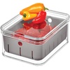 image:imageiDesign Small Fridge Berry Bin with Removable Colander Basket and Lid  Set of 4  ClearWhiteClearGray