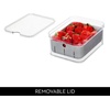 image:imageiDesign Small Fridge Berry Bin with Removable Colander Basket and Lid  Set of 4  ClearWhiteClearGray