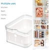 image:imageiDesign Small Fridge Berry Bin with Removable Colander Basket and Lid  Set of 4  ClearWhiteClearWhite