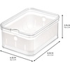 image:imageiDesign Small Fridge Berry Bin with Removable Colander Basket and Lid  Set of 4  ClearWhiteClearWhite