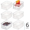 image:imageiDesign Small Fridge Berry Bin with Removable Colander Basket and Lid  Set of 4  ClearWhiteClearWhite