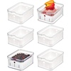 image:imageiDesign Small Fridge Berry Bin with Removable Colander Basket and Lid  Set of 4  ClearWhiteClearWhite