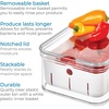 image:imageiDesign Small Fridge Berry Bin with Removable Colander Basket and Lid  Set of 4  ClearWhiteClearWhite