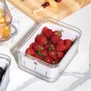 image:imageiDesign Small Fridge Berry Bin with Removable Colander Basket and Lid  Set of 4  ClearWhiteClearWhite